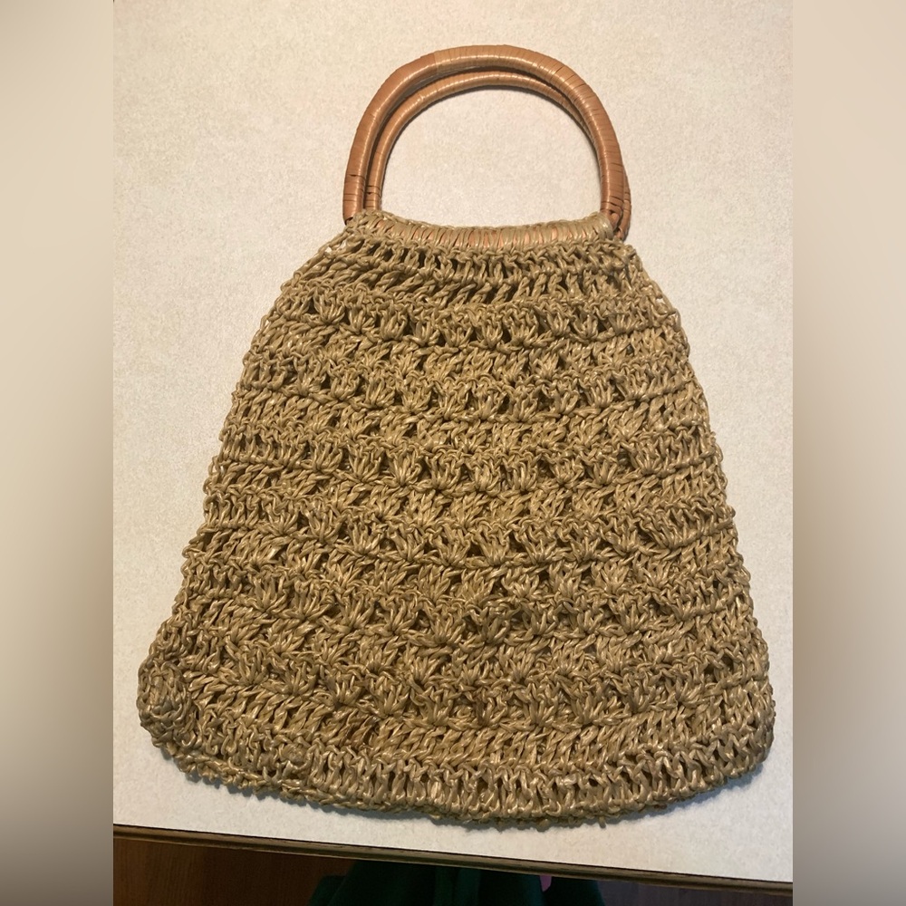 Vintage wicker like beach bag